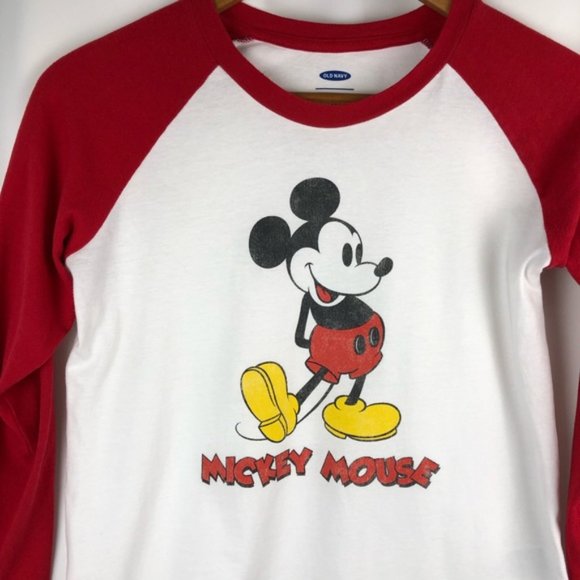 📚 4/$15 Disney + Old Navy Mickey Mouse Raglan T - Size XS - Picture 3 of 12